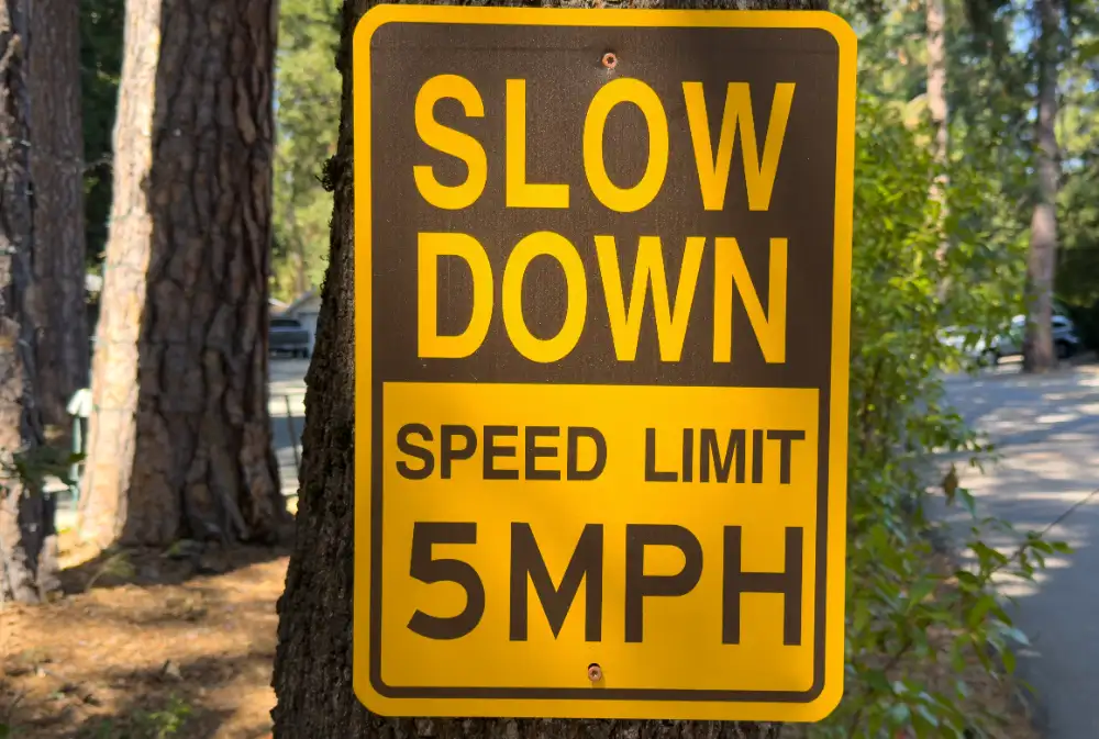 Slow Down Speed Limit 5mph